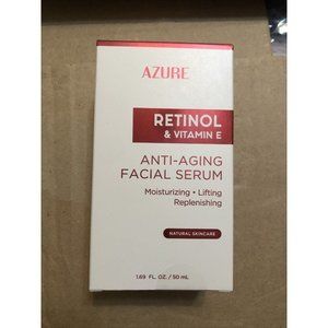 Retinol & VITAMIN E  ANTI-AGING FACIAL SERUM, Azure 1.69 Oz. NEW